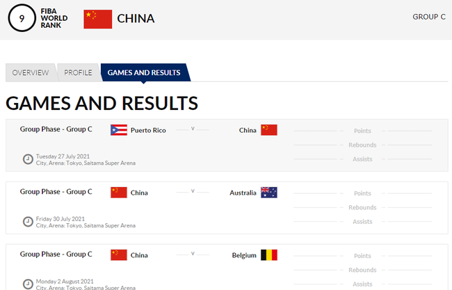 奥运女篮赛程：中国女篮7月27日首战波多黎各