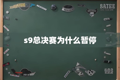 s9总决赛为什么暂停