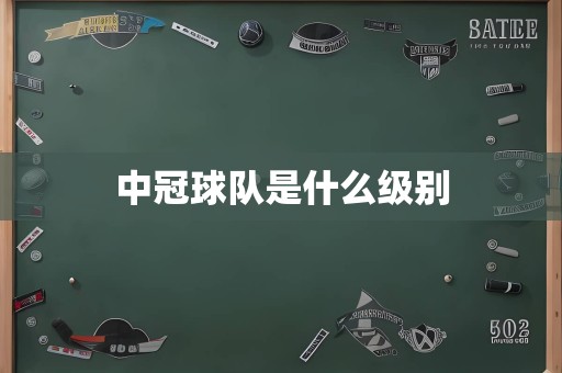 中冠球队是什么级别