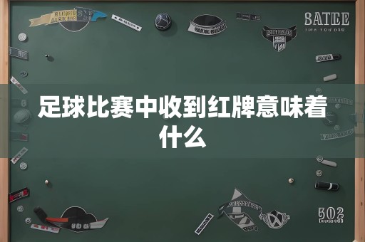 足球比赛中收到红牌意味着什么