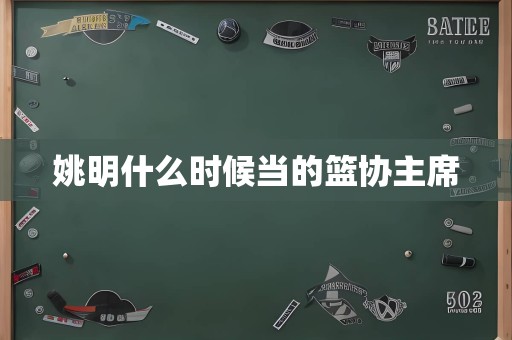 姚明什么时候当的篮协主席