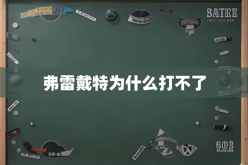 弗雷戴特为什么打不了