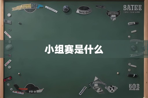 小组赛是什么