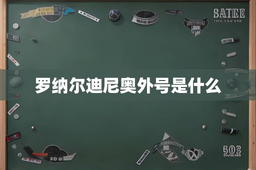罗纳尔迪尼奥外号是什么