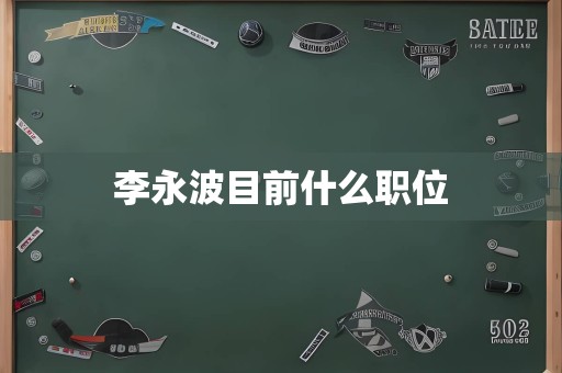 李永波目前什么职位