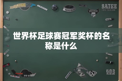 世界杯足球赛冠军奖杯的名称是什么