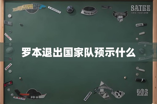 罗本退出国家队预示什么