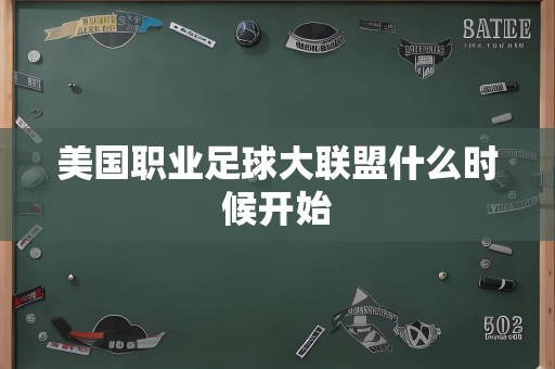 美国职业足球大联盟什么时候开始