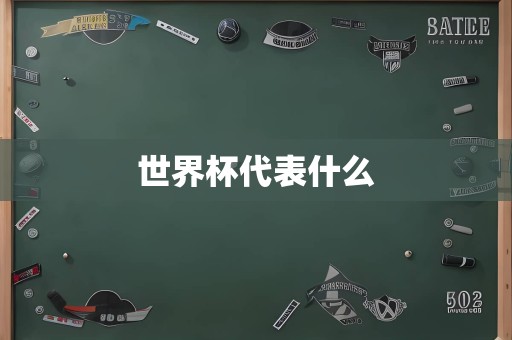 世界杯代表什么