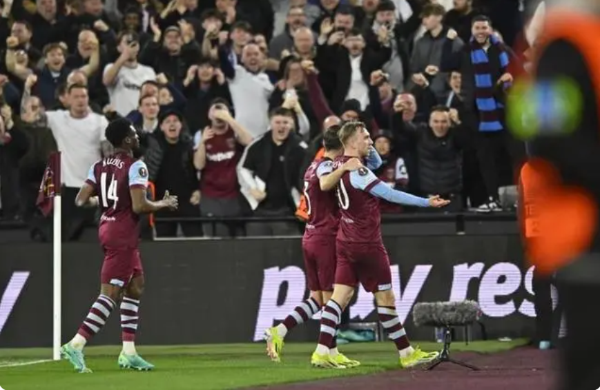 欧联-西汉姆联总分5-1弗赖堡晋级欧联八强，库杜斯梅开二度