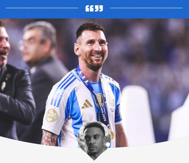 亚历山大-阿诺德盛赞梅西为史上最佳，同时认可萨拉赫为最佳队友