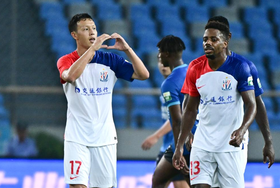 中超-上海申花5-0大胜沧州雄狮 高天意双响吴曦马莱莱破门