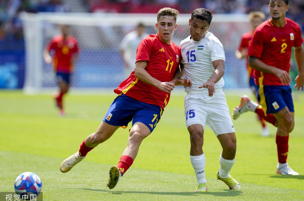 奥运会-西班牙国奥2-1乌兹别克国奥，普维尔建功，戈麦斯失点+破门