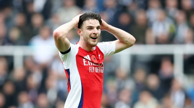 阿森纳中场赖斯有望复出对阵诺丁汉森林