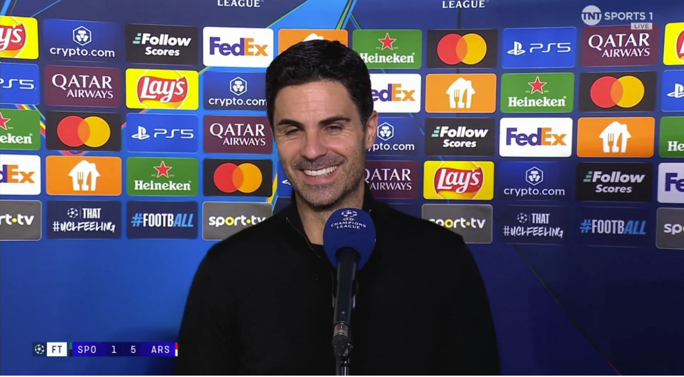 阿尔特塔：阿森纳展现强大特质，享受欧冠胜利