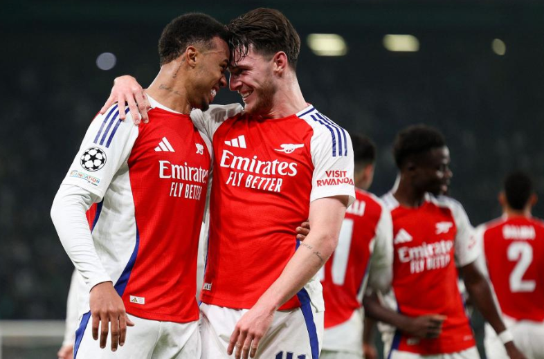 欧冠-阿森纳客场大胜葡萄牙体育，萨卡传射建功