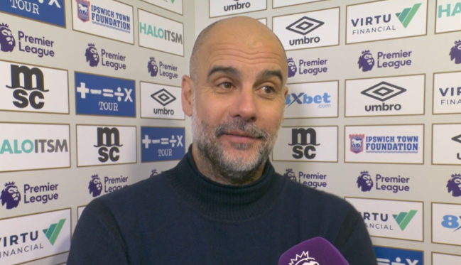 瓜迪奥拉谈曼城6-0大胜伊普斯维奇：希望是找回状态的开始