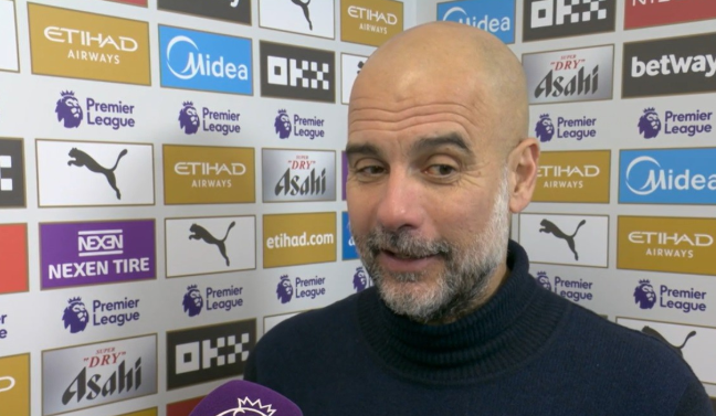 瓜迪奥拉赛后采访：曼城需新鲜血液，对胜利感到高兴