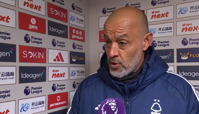 诺丁汉森林主帅努诺：对阿森纳比赛方式满意，球队表现稳健