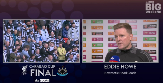 纽卡斯尔联主教练埃迪-豪谈联赛杯决赛：备战有序，期待为球迷争光