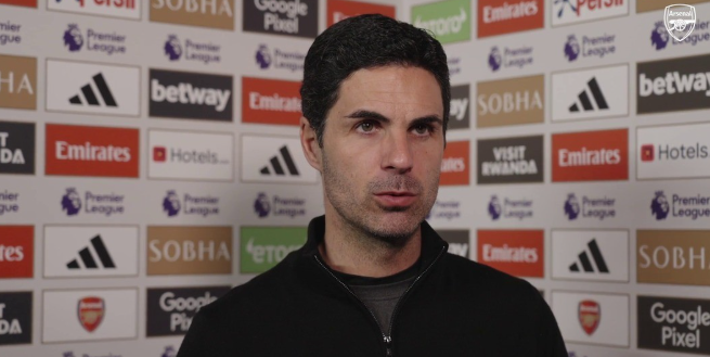 阿森纳主教练阿尔特塔：梅里诺表现出色，球队理应获胜