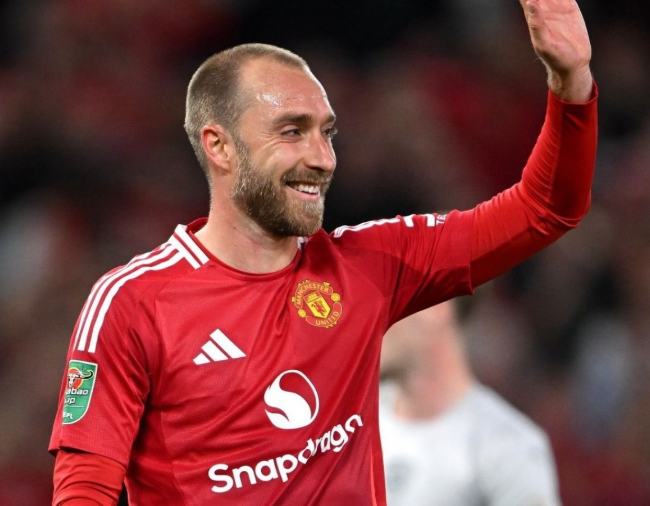 埃里克森确定7月以自由身离开曼联，本赛季贡献4球4助