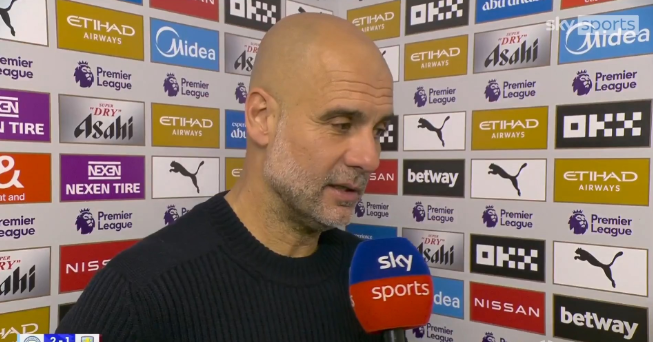 瓜迪奥拉盛赞曼城表现，力克维拉剑指欧冠资格