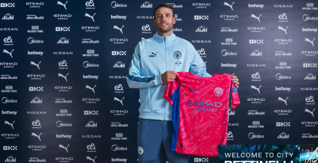 贝蒂内利转会曼城，切尔西获象征性转会费